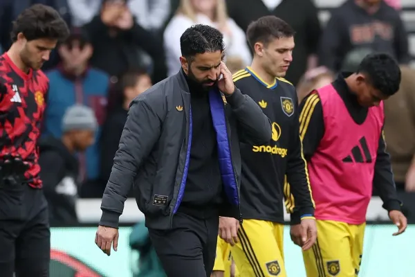 Ruben Amorim, following defeat at Brentford, faces another high-pressure match at home to Sunderland on Saturday (Getty Images)