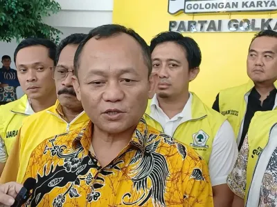 Sekretaris Jenderal (Sekjen) Partai Golkar, M. Sarmuji saat ditemui awak media di Kantor DPP Partai Golkar, Jakarta Barat, Jumat (29/8/2025).