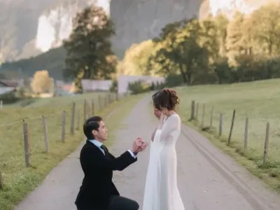 Syifa Hadju dilamar El Rumi di Swiss. 