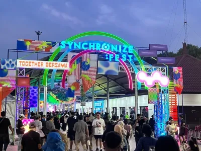Synchronize Fest 2024 yang digelar di Gambir Expo Kemayoran, Jakarta Pusat, Sabtu (5/10/2024). 