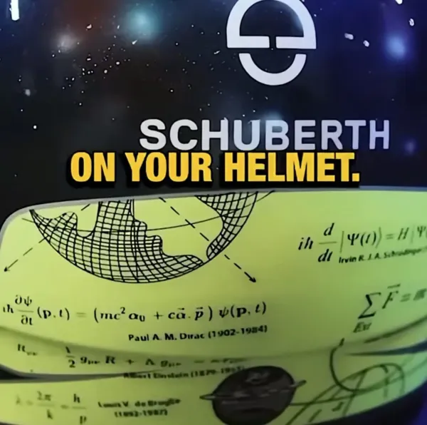 The equations on Hadjar's helmet