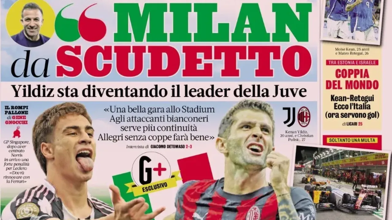 Today&#x002019;s Papers &#x002013; Del Piero previews Juventus vs. Milan, Gattuso&#x002019;s surprises