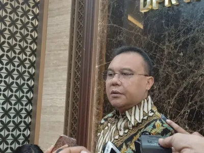 Wakil Ketua DPR RI Sufmi Dasco Ahmad di Kompleks Parlemen, Jakarta, Kamis (5/6/2025).