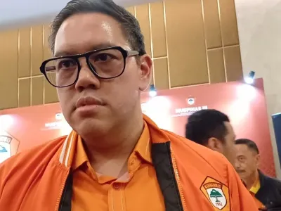 Wakil Ketua Komisi I DPR RI Dave Laksono di Hotel Sultan, Jakarta, Rabu (7/5/2025).