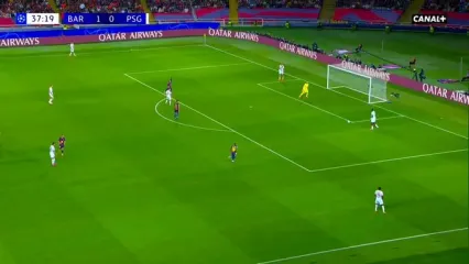 WATCH: Barcelona pegged back by PSG just before half time