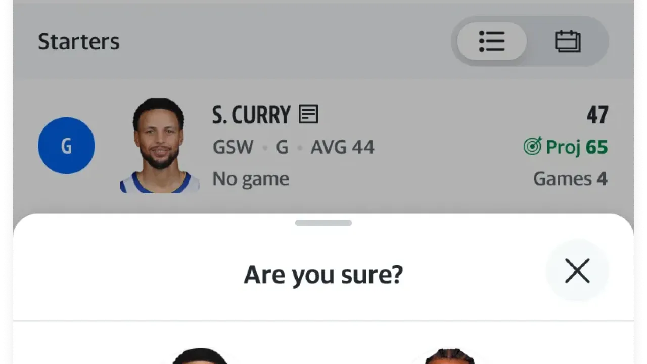 When you bench a player, any points they scored before being benched won’t count toward your weekly total.