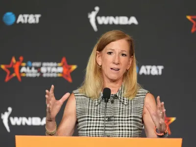 WNBA Commissioner Cathy Engelbert (AP Photo/Michael Conroy, File)